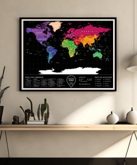 World Travel Scratch Map – Black Edition