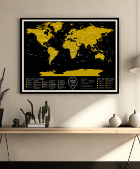 world travel scratch map