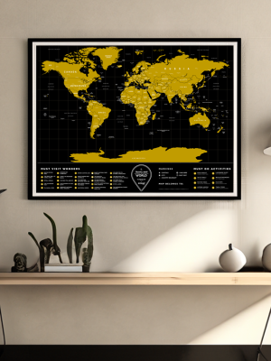 world travel scratch map