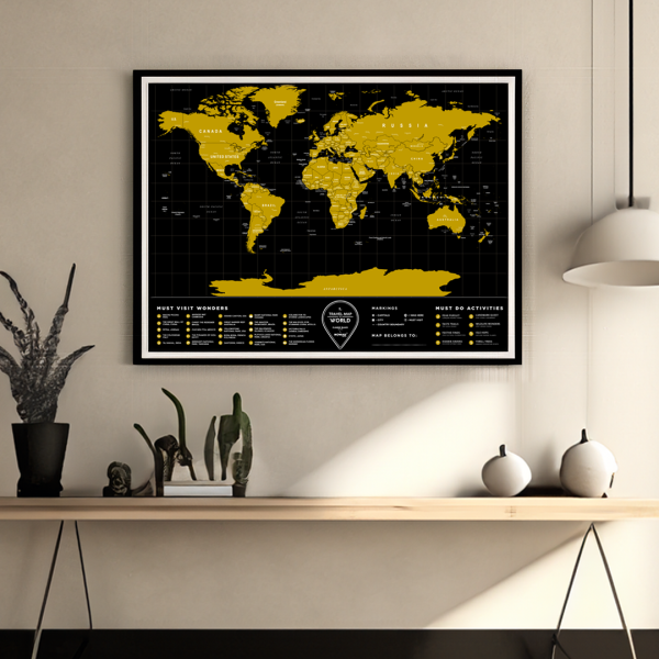 world travel scratch map